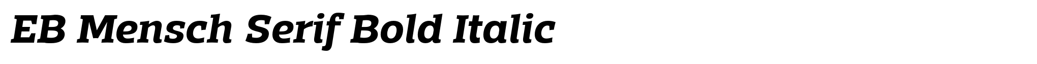 EB Mensch Serif Bold Italic image
